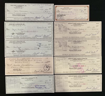 Lot 539 - An unusual selection of signed bank cheques...