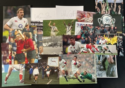 Lot 501 - A scrum of International Rugby players signed...