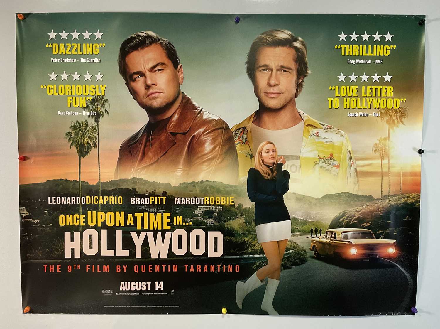 Lot 20 - ONCE UPON A TIME IN HOLLYWOOD (2019) UK Quad...