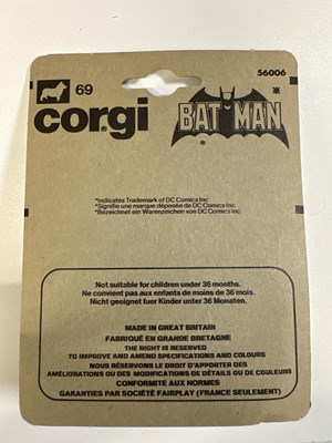Lot 2 - CORGI Juniors #69 Batman Batmobile on a later...