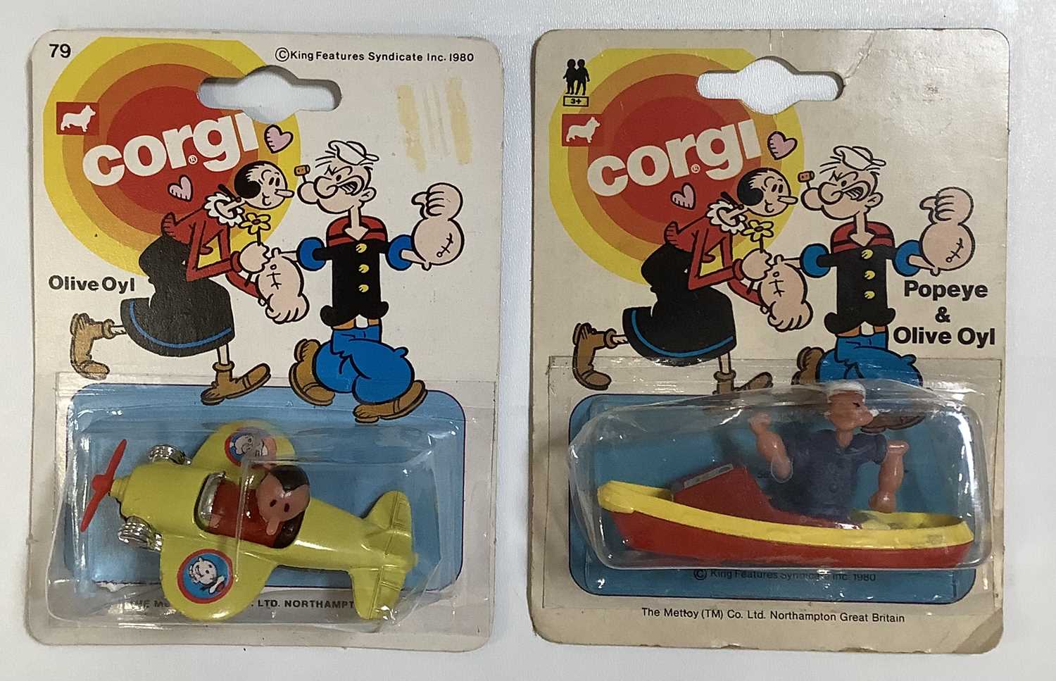 Lot 7 - A pair of CORGI Juniors #67 Popeye boat and...