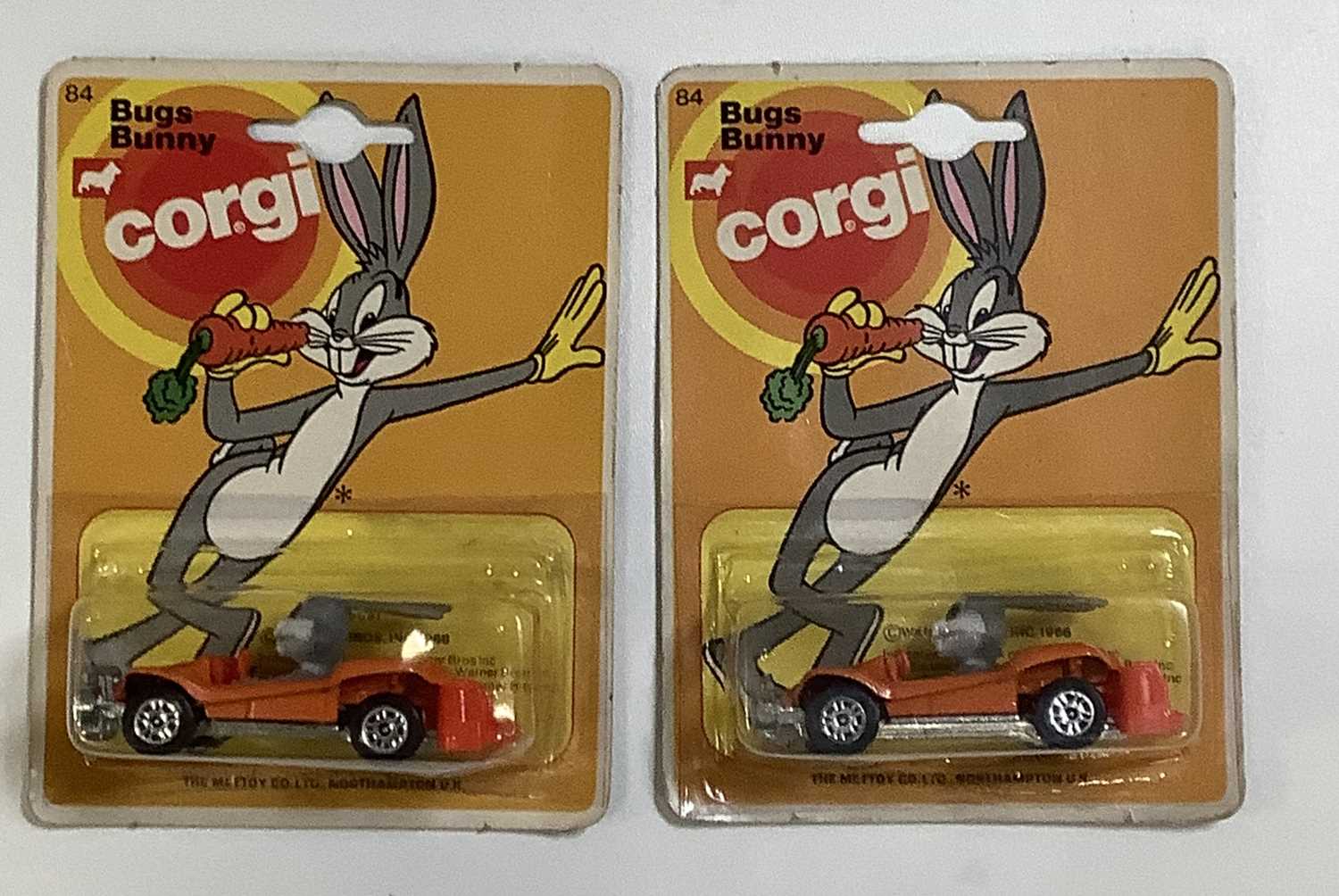 Lot 18 - A pair of CORGI Juniors #84 Bugs Bunny (2) -...