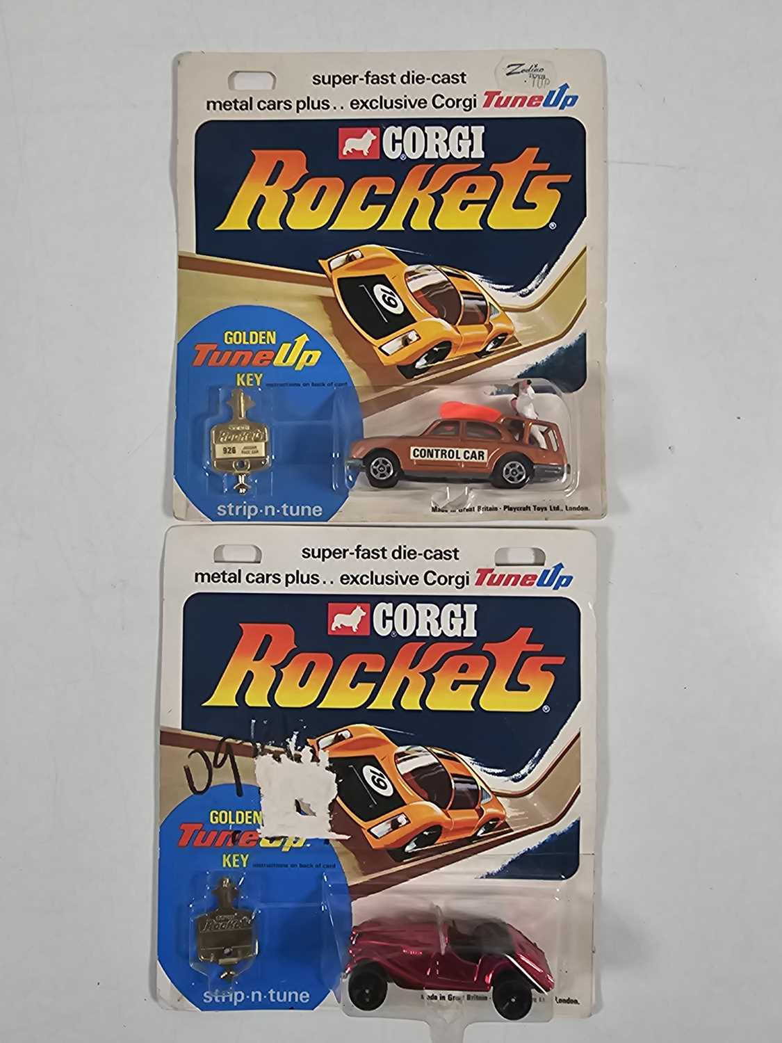Lot 30 - A pair of CORGI Rockets sealed on original...