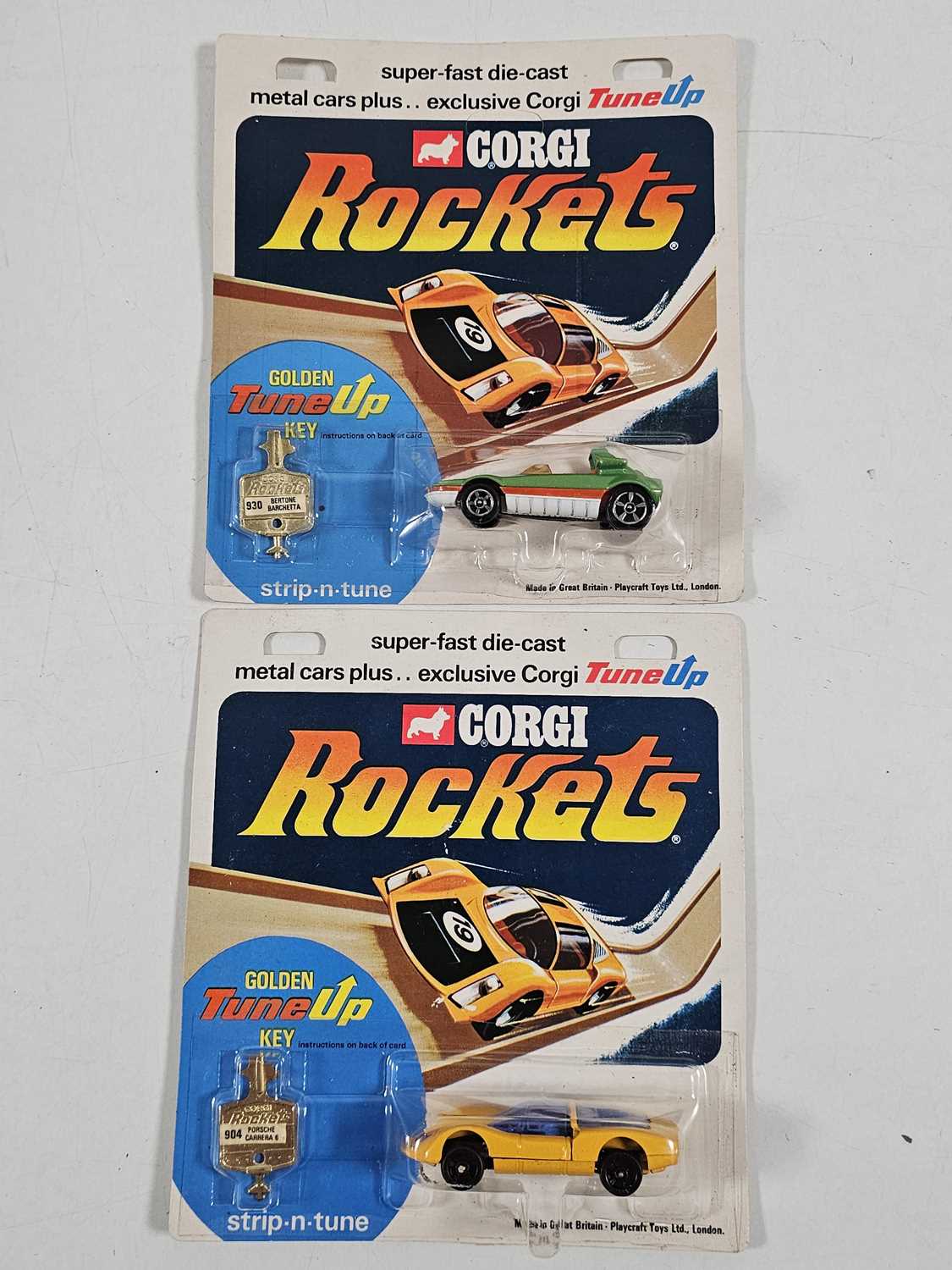 Lot 31 - A pair of CORGI Rockets sealed on original...