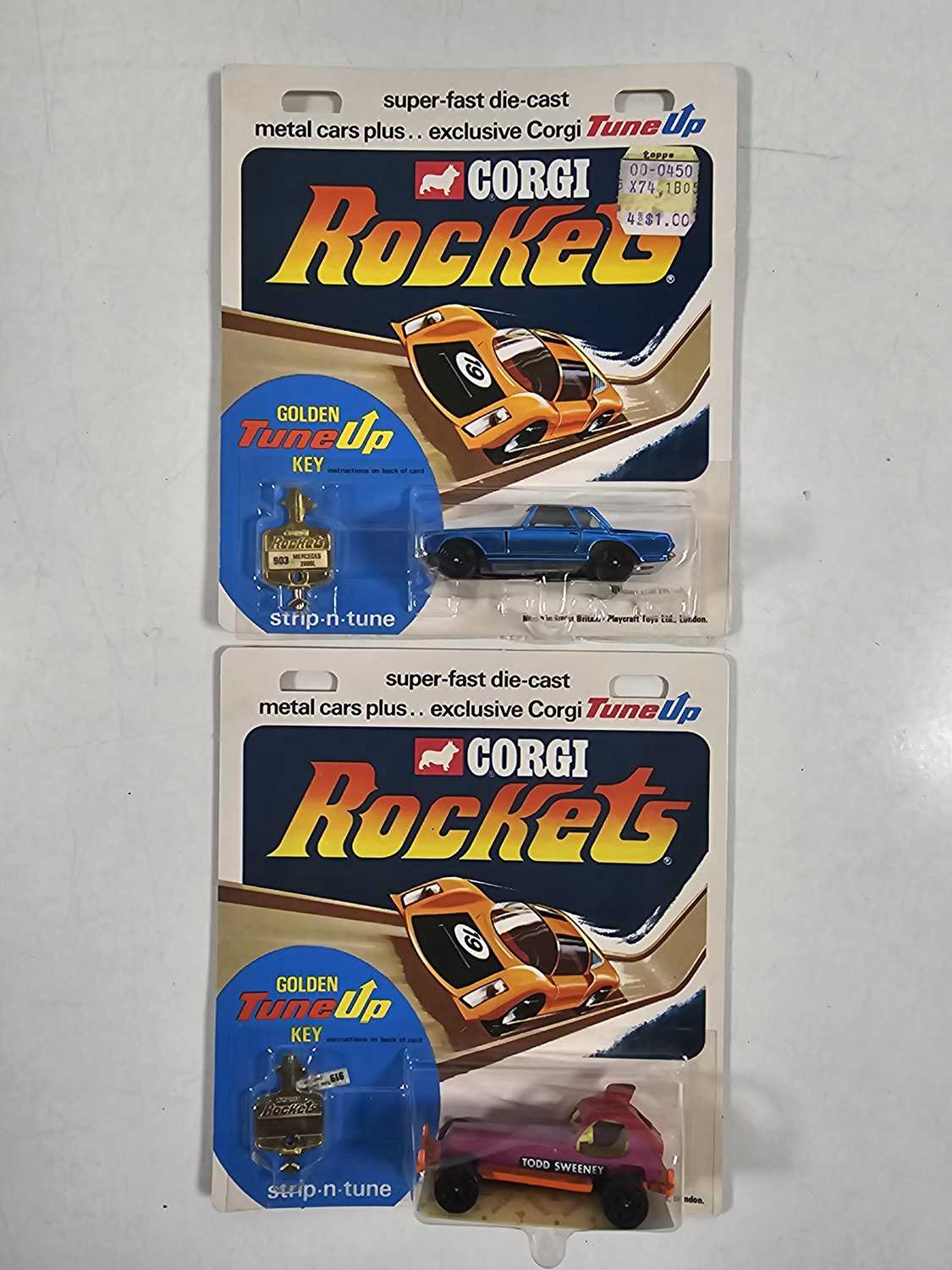 Lot 32 - A pair of CORGI Rockets sealed on original...