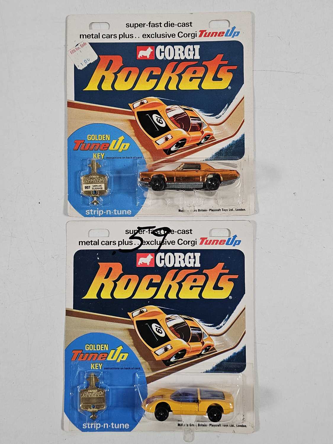 Lot 33 - A pair of CORGI Rockets sealed on original...