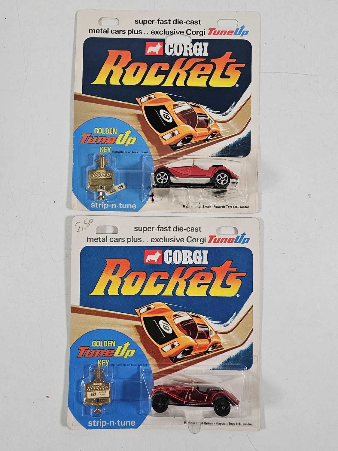 Lot 34 - A pair of CORGI Rockets sealed on original...
