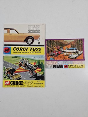 Lot 154 - CORGI catalogues comprising: 1967-8, fold out...