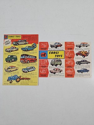 Lot 157 - Pair of CORGI overseas issue leaflets for...