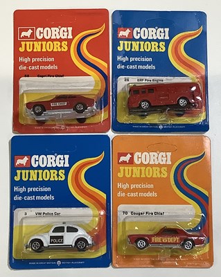Lot 196 - CORGI Juniors mid 1970's regular backing cards...