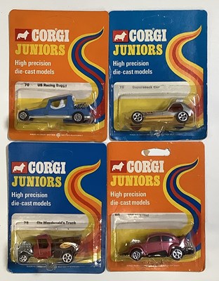 Lot 212 - CORGI Juniors mid 1970's regular backing cards...