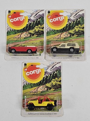 Lot 218 - Mid 1980's CORGI Juniors on picture cards (3) -...