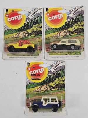 Lot 219 - Mid 1980's CORGI Juniors on picture cards (3) -...
