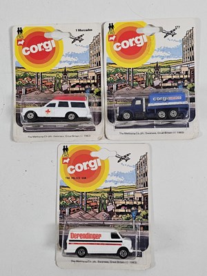 Lot 222 - Mid 1980's CORGI Juniors on picture cards (3) -...