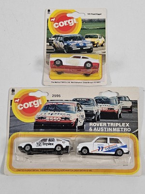 Lot 238 - CORGI Juniors on racing car picture backs, 1...