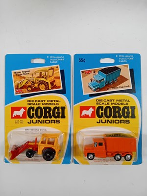 Lot 301 - A pair of CORGI Juniors on original Regular...