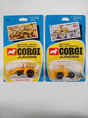 Lot 302 - A pair of CORGI Juniors on original Regular...