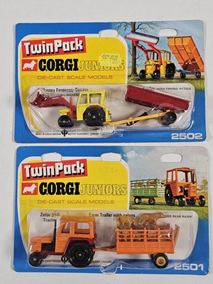 Lot 413 - A pair of 1970's, CORGI Juniors twin packs on...