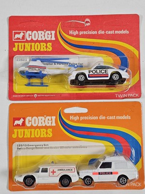 Lot 414 - A pair of 1970's, CORGI Juniors twin packs on...