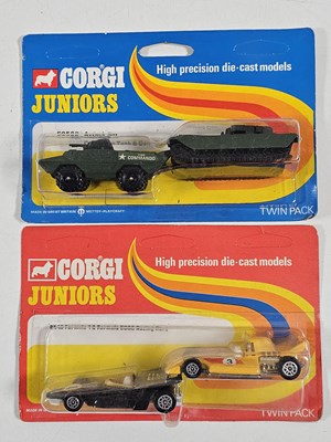 Lot 415 - A pair of 1970's, CORGI Juniors twin packs on...