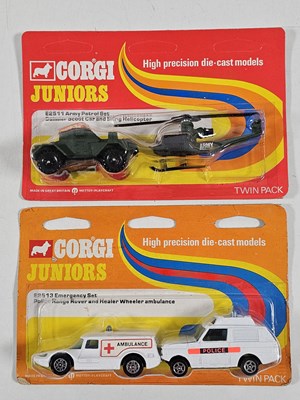Lot 417 - A pair of 1970's, CORGI Juniors twin packs on...