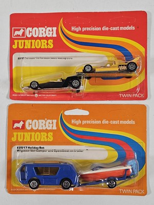 Lot 419 - A pair of 1970's, CORGI Juniors twin packs on...