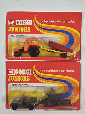 Lot 420 - A pair of 1970's, CORGI Juniors twin packs on...