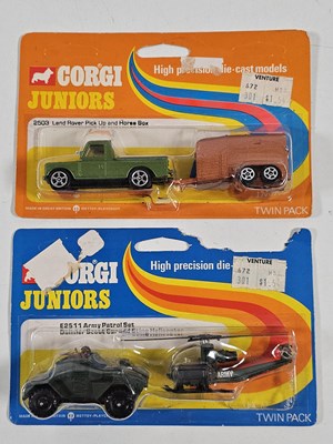 Lot 421 - A pair of 1970's, CORGI Juniors twin packs on...