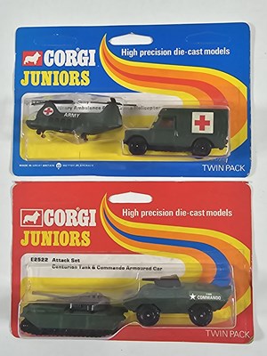 Lot 422 - A pair of 1970's, CORGI Juniors twin packs on...