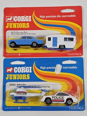 Lot 424 - A pair of 1970's, CORGI Juniors twin packs on...