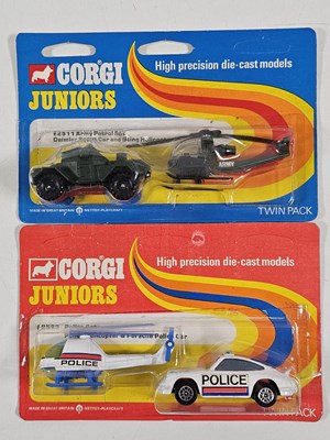 Lot 425 - A pair of 1970's, CORGI Juniors twin packs on...