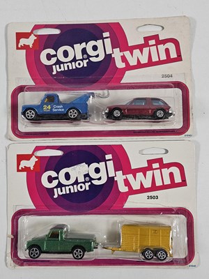 Lot 426 - A pair of 1970's, CORGI Juniors twin packs on...