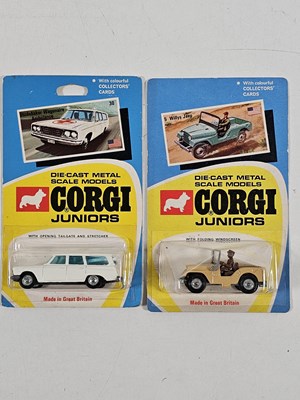 Lot 428 - A pair of CORGI Juniors on original Regular...