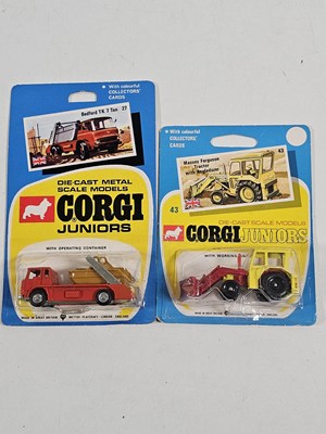 Lot 429 - A pair of CORGI Juniors on original Regular...