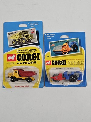 Lot 430 - A pair of CORGI Juniors on original Regular...