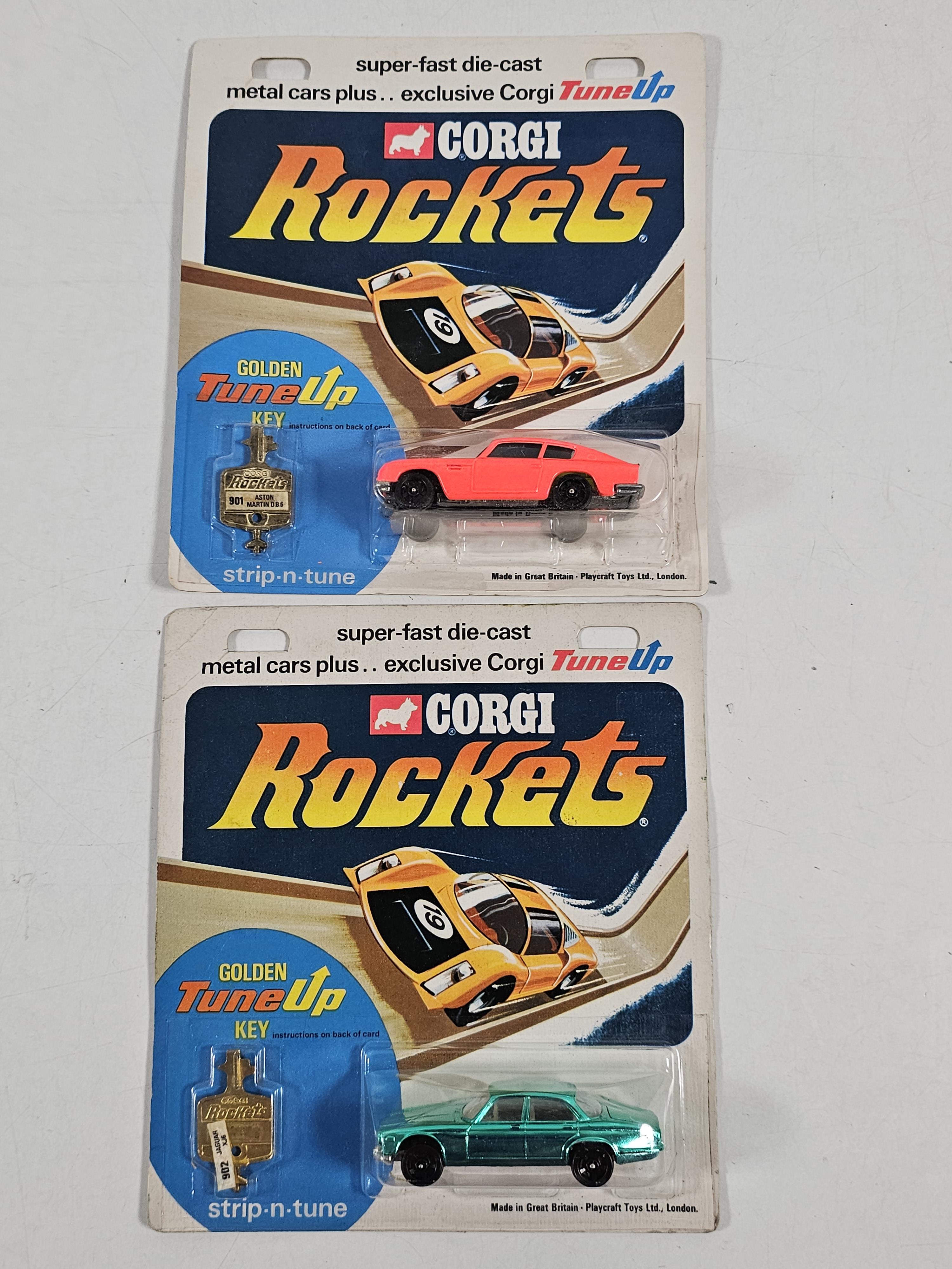 Lot 505 - A pair of CORGI Rockets sealed on original