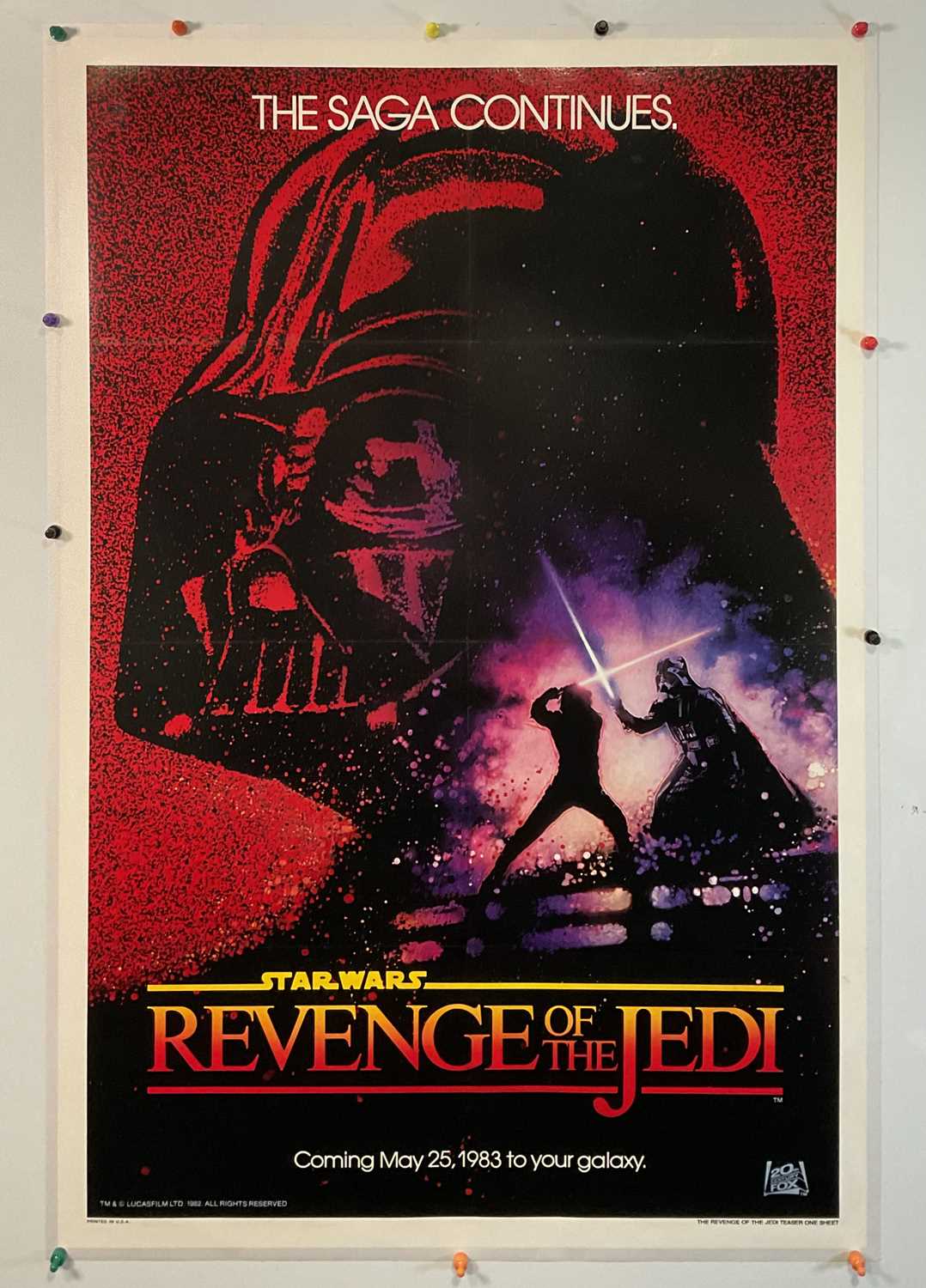 Lot 820 - STAR WARS: REVENGE OF THE JEDI (1983) U.S. one...