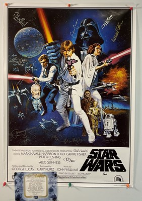 Lot 754 - A multi-signed STAR WARS commercial one sheet...