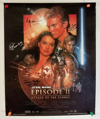 Lot 759 - A multi-signed STAR WARS commercial poster...