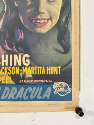 Lot 410 - BRIDES OF DRACULA (1960) Belgian film poster,...