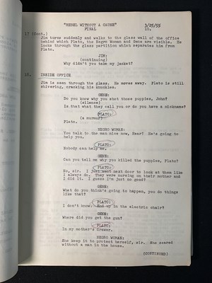 Lot 206 - REBEL WITHOUT A CAUSE (1955) An original...
