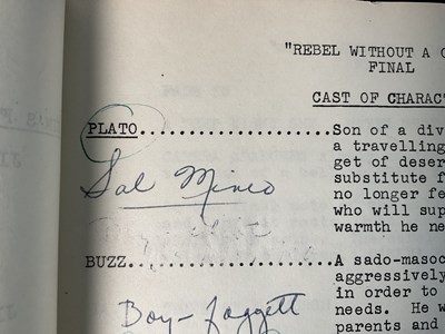 Lot 206 - REBEL WITHOUT A CAUSE (1955) An original...