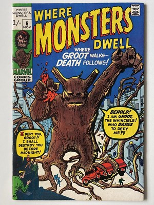 Lot 12 - WHERE MONSTERS DWELL # 6 (GROOT) - (1970 -...