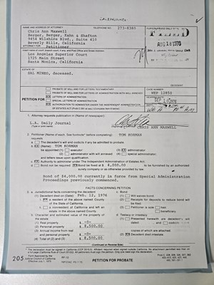 Lot 436 - SAL MINEO - A collection of ephemera,...