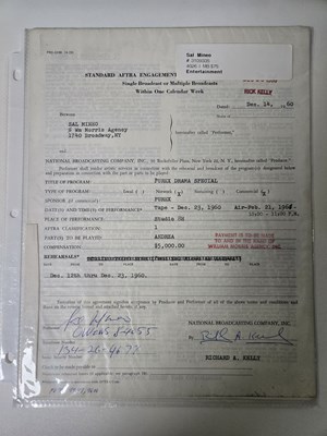 Lot 436 - SAL MINEO - A collection of ephemera,...