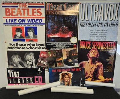 Lot 58 - A group of 9 music video shop posters for...
