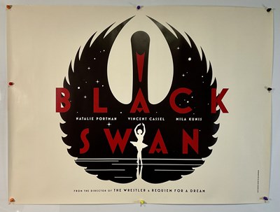 Lot 195 - BLACK SWAN (2010) UK Quad, white dancer in...