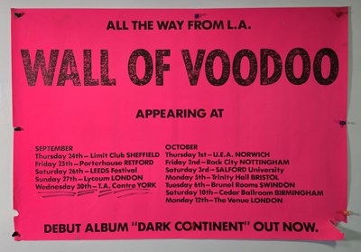 Lot 455 - WALL OF VOODOO UK Quad concert poster, 1981...