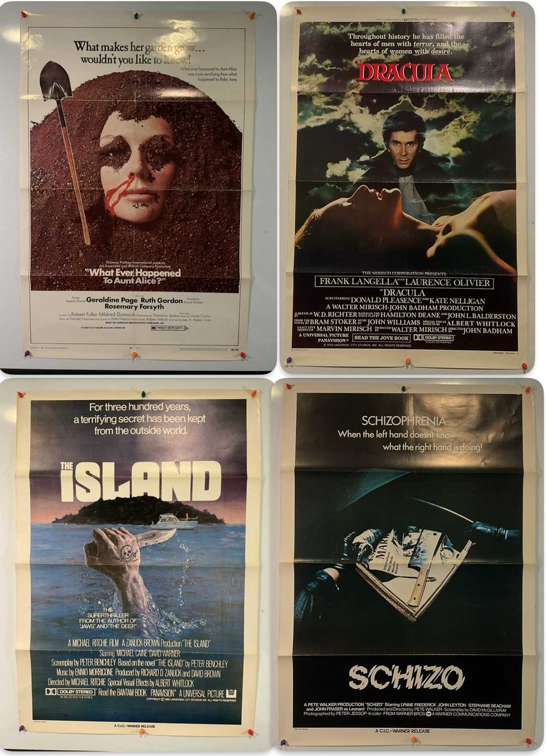 Lot 381 - A quadrant of Horror film posters comprising...