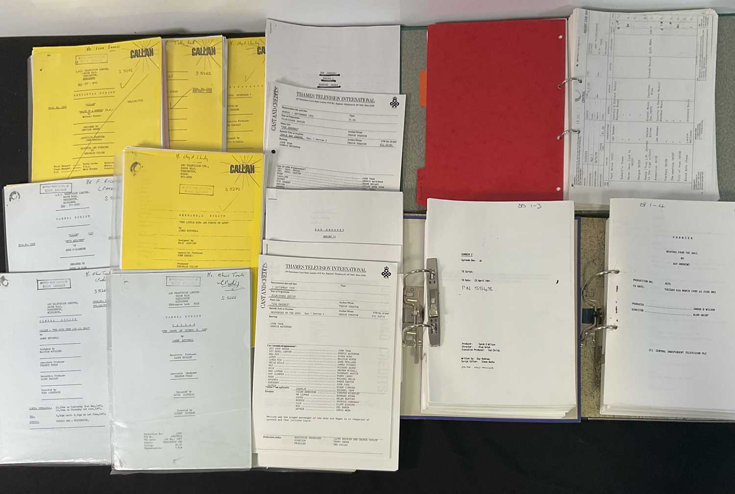 Lot 444 - A collection of scripts for various British TV...